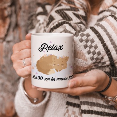 Taza personalizada a 2 caras con frase + Foto