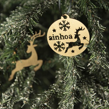 Bola de Navidad con Reno Personalizado Bola de Navidad con Reno Personalizado