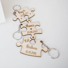 Llavero de madera Family